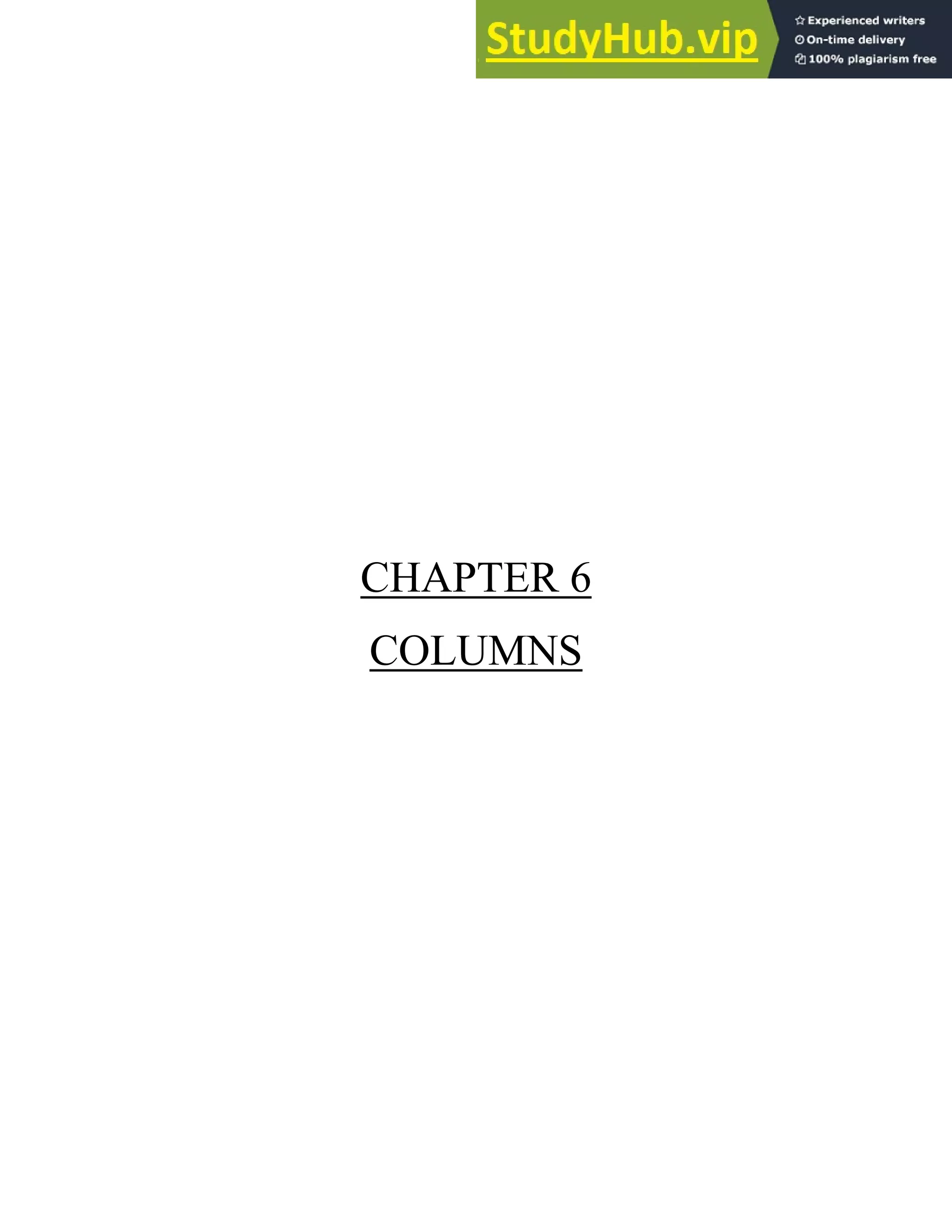 CHAPTER 6
COLUMNS
 