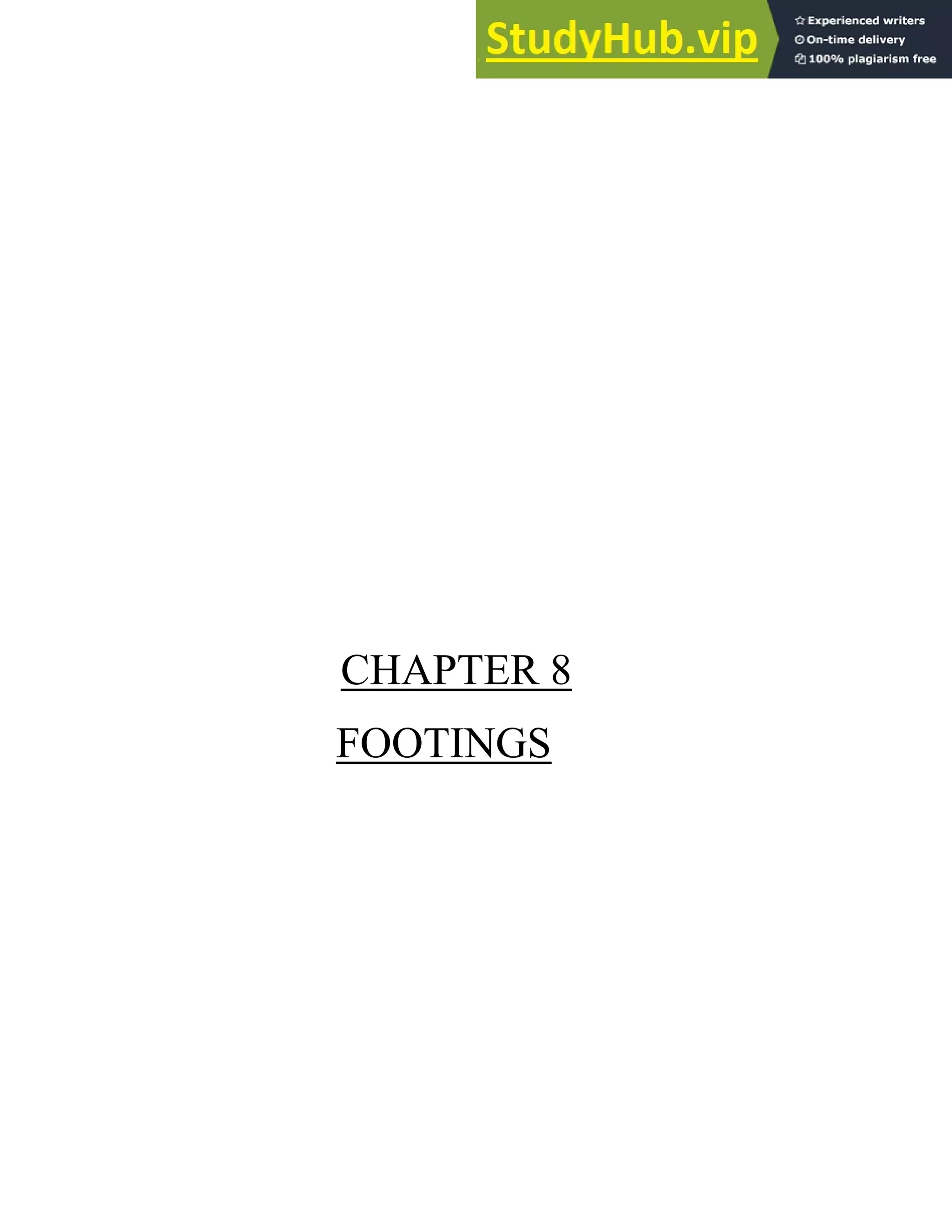CHAPTER 8
FOOTINGS
 
