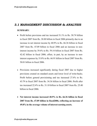 A project report on analysis of financial statement of  icici bank Slide 52