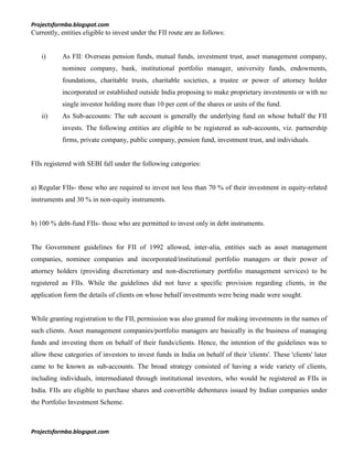A project report on analytical study of foreign direct investment in ...