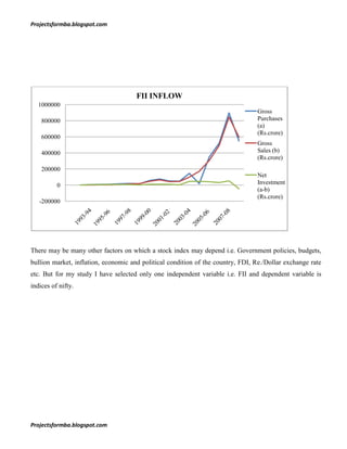 A project report on analytical study of foreign direct investment in ...