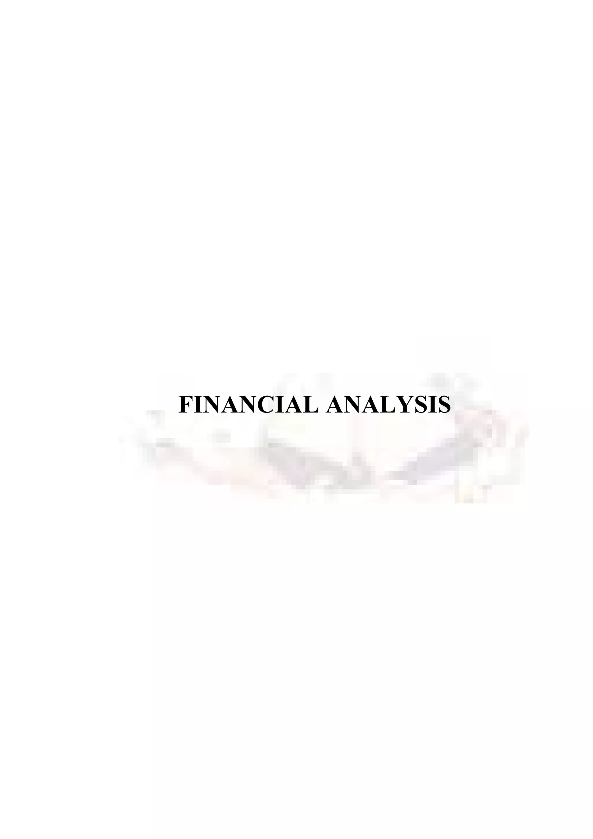 FINANCIAL ANALYSIS
 