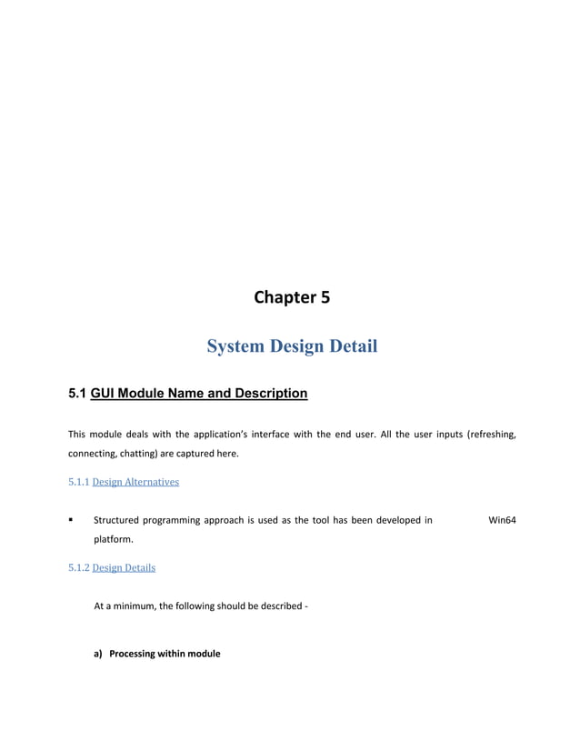 A project report on chat application | PDF