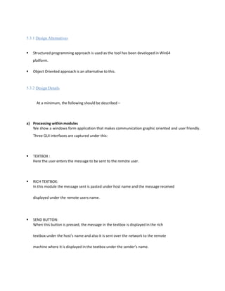 A project report on chat application | PDF