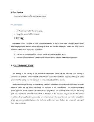 A project report on chat application | PDF