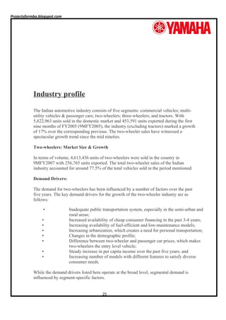 Projectsformba.blogspot.com




            Industry profile

            The Indian automotive industry consists of five ...