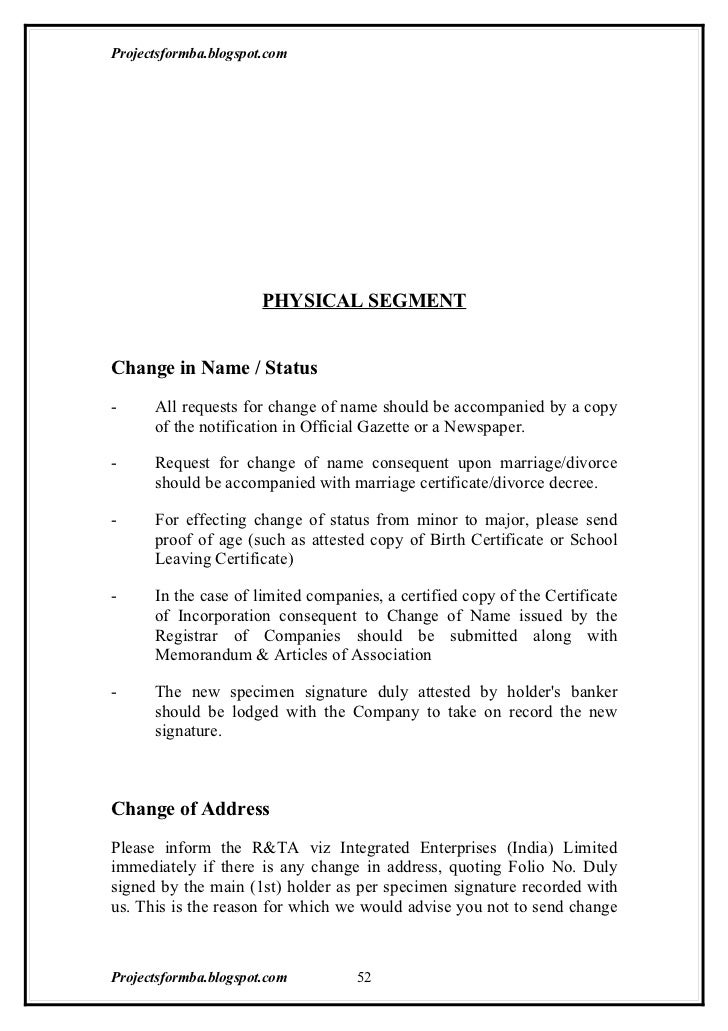 Change Of Address Letter Of Proof Bitem