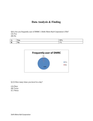 A project report on dmrc