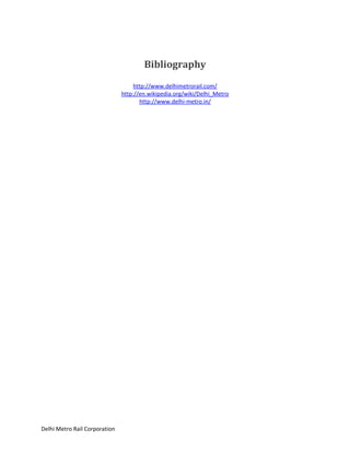 A project report on dmrc