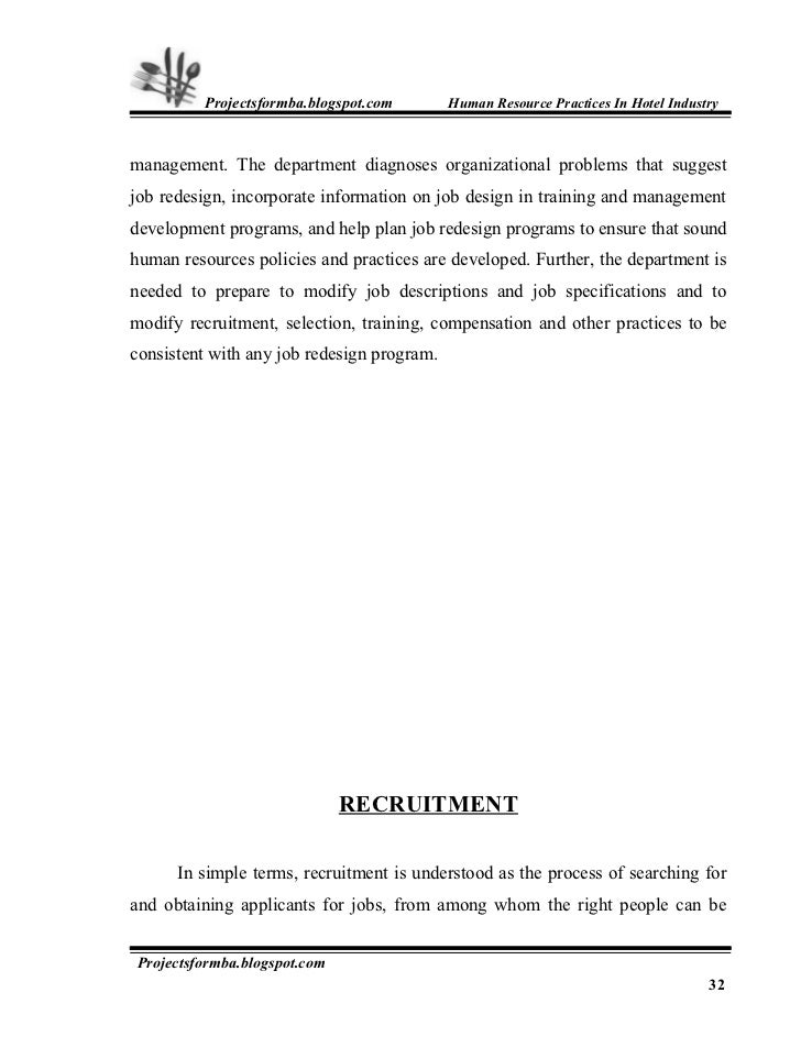a project report on hr practice in hotel industry human resources incident report template