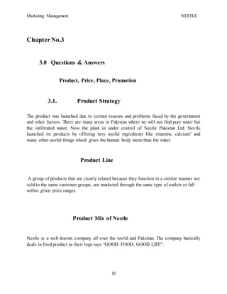 A project report on nestle | DOCX