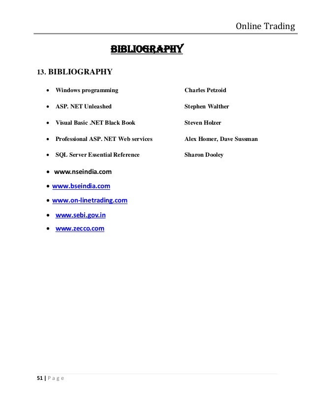 Project report online share trading system