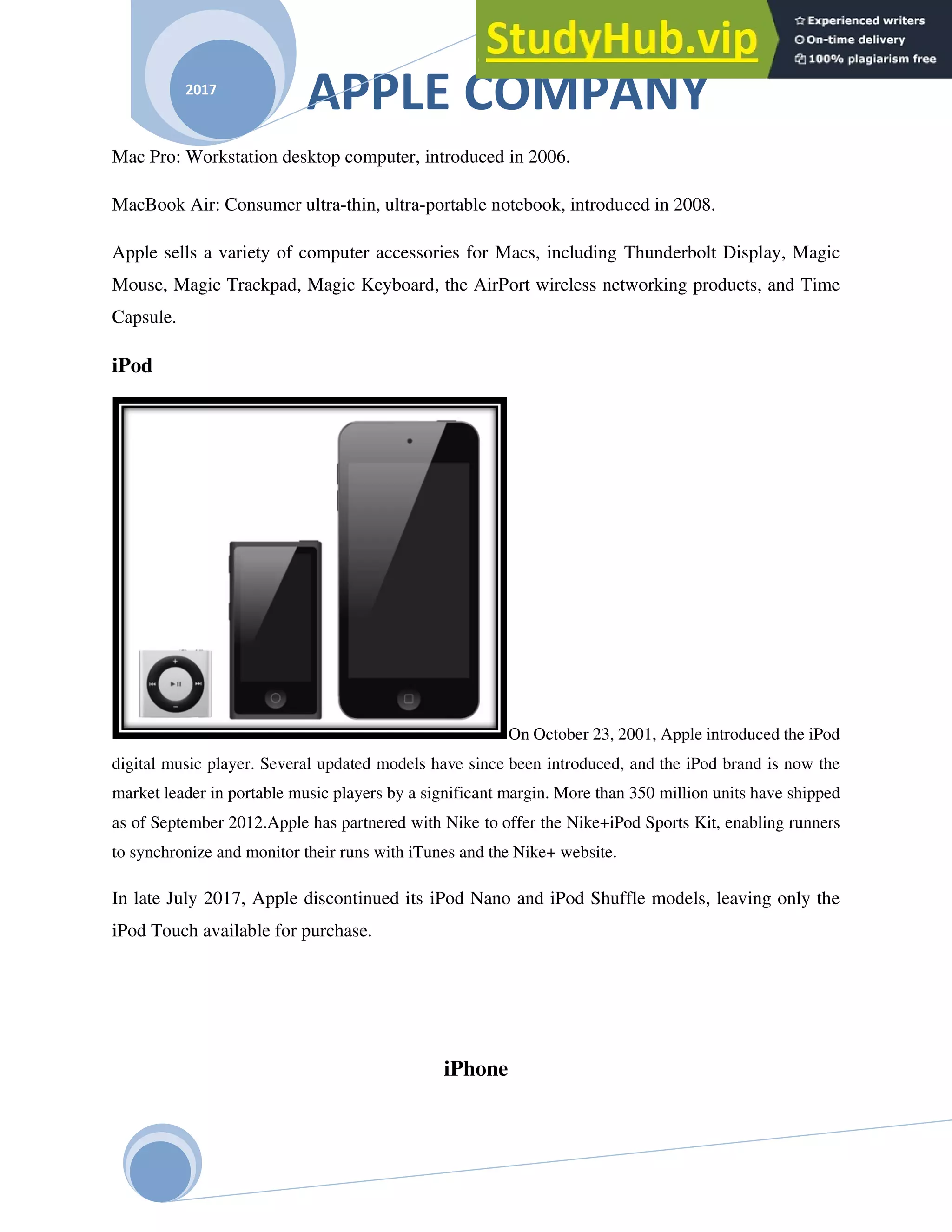 A PROJECT REPORT ON quot APPLE COMPANY quot.pdf