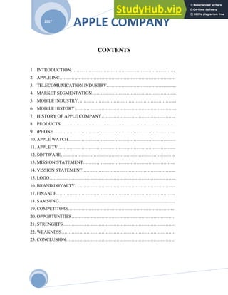A PROJECT REPORT ON quot APPLE COMPANY quot.pdf
