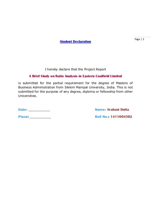 a project report on ratio analysis 2016 what is balance sheet