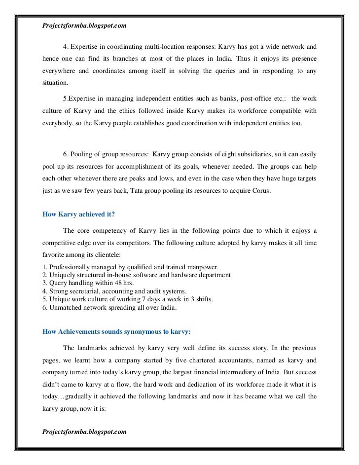 a project report on strategic approach of karvy stock broking ltd and ivcdv charts