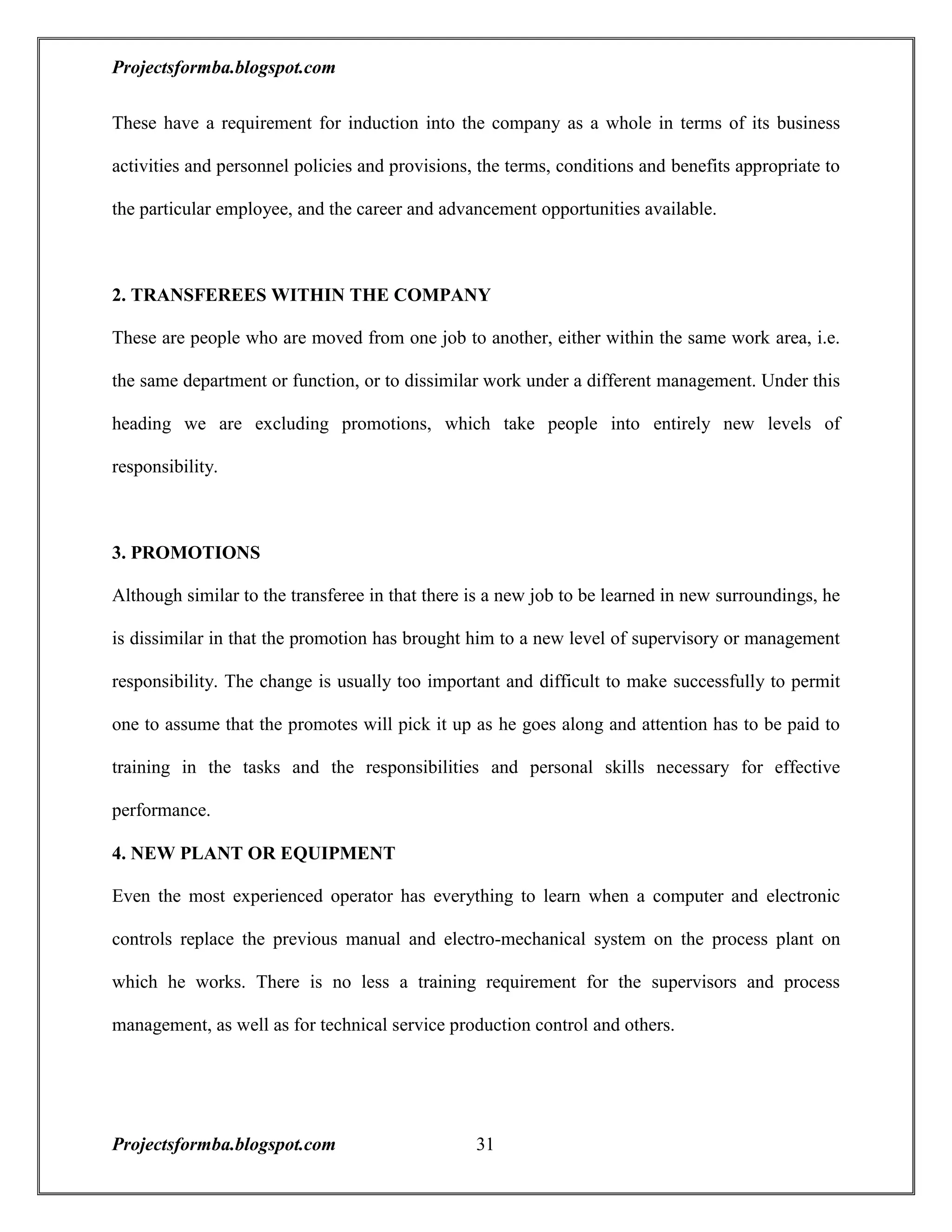 A project report on training and development with reference to hal