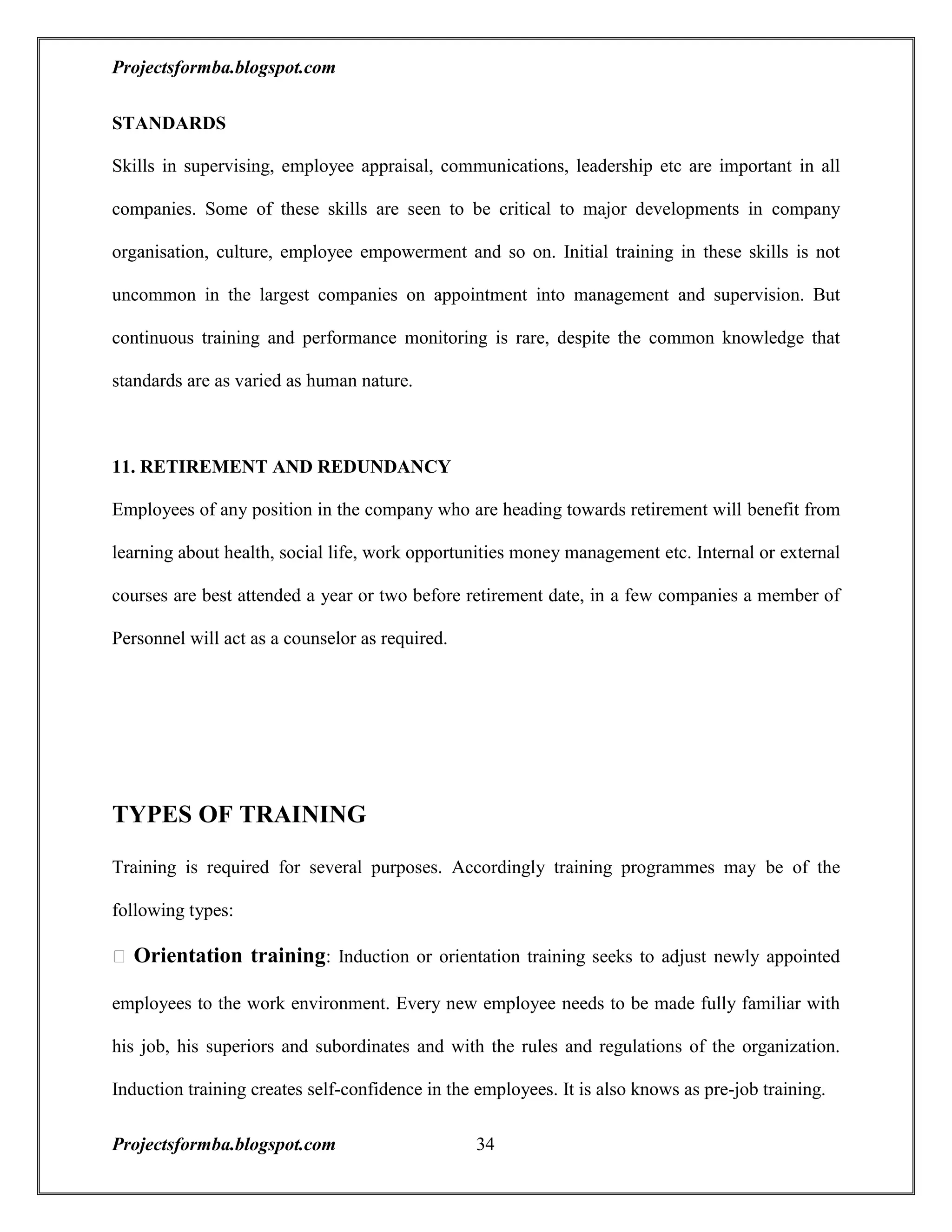 A project report on training and development with reference to hal