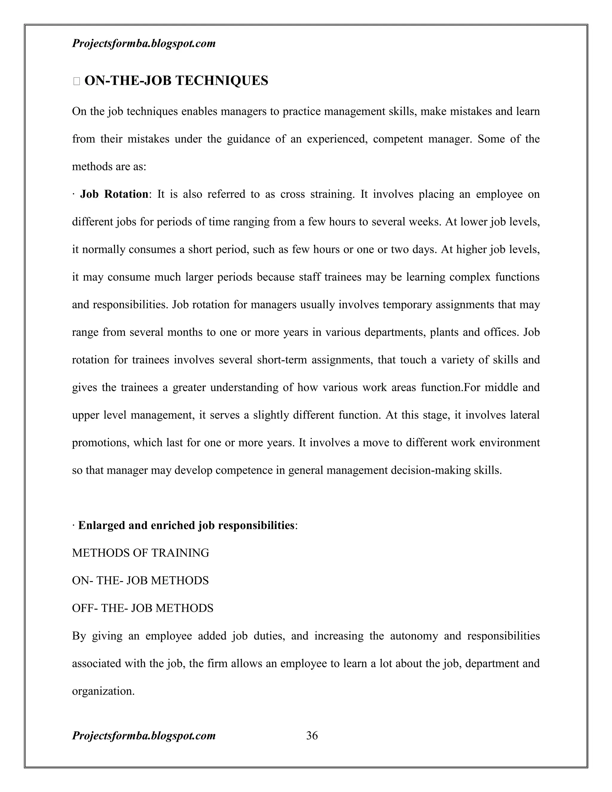 A project report on training and development with reference to hal