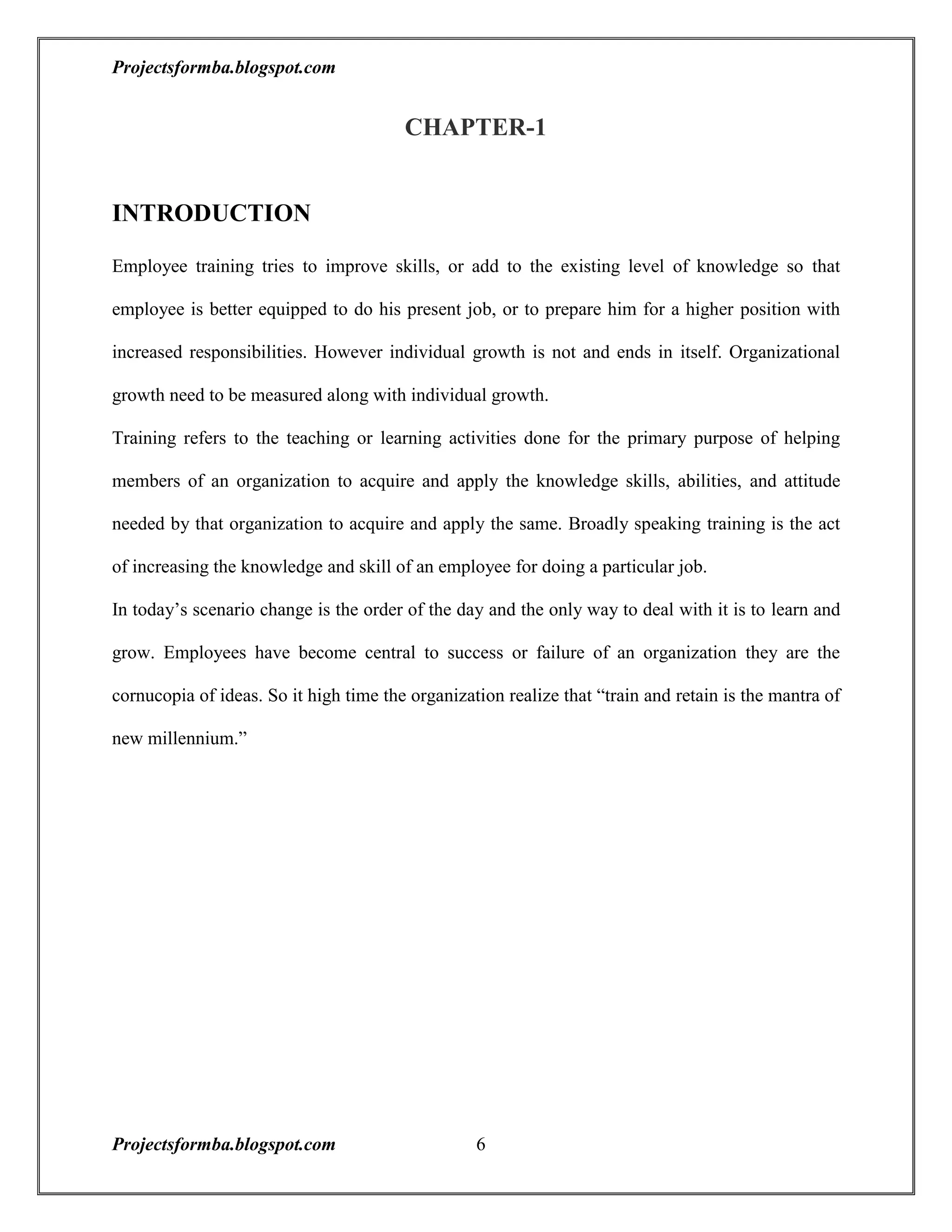 Training & Development