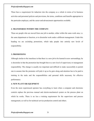 A project report on training and development with reference to hal