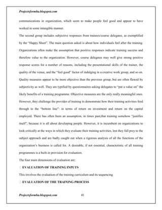 A project report on training and development with reference to hal