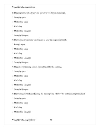A project report on training and development with reference to hal