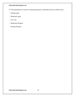 A project report on training and development with reference to hal