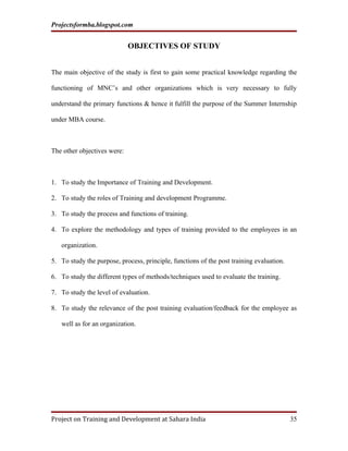 Projectsformba.blogspot.com


                             OBJECTIVES OF STUDY


The main objective of the study is first ...