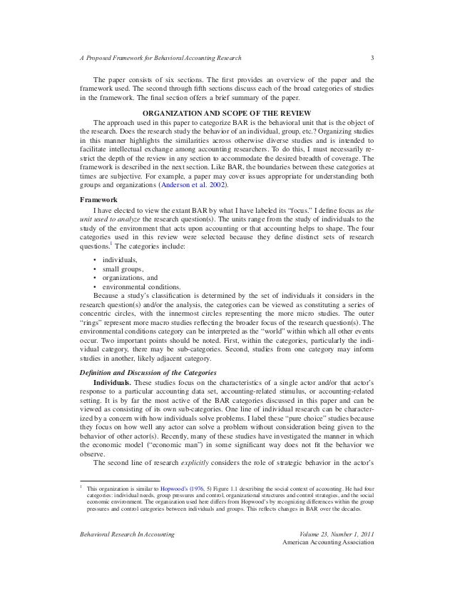 Research paper on accounting