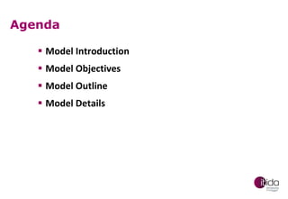Agenda
 Model Introduction
 Model Objectives
 Model Outline
 Model Details

 