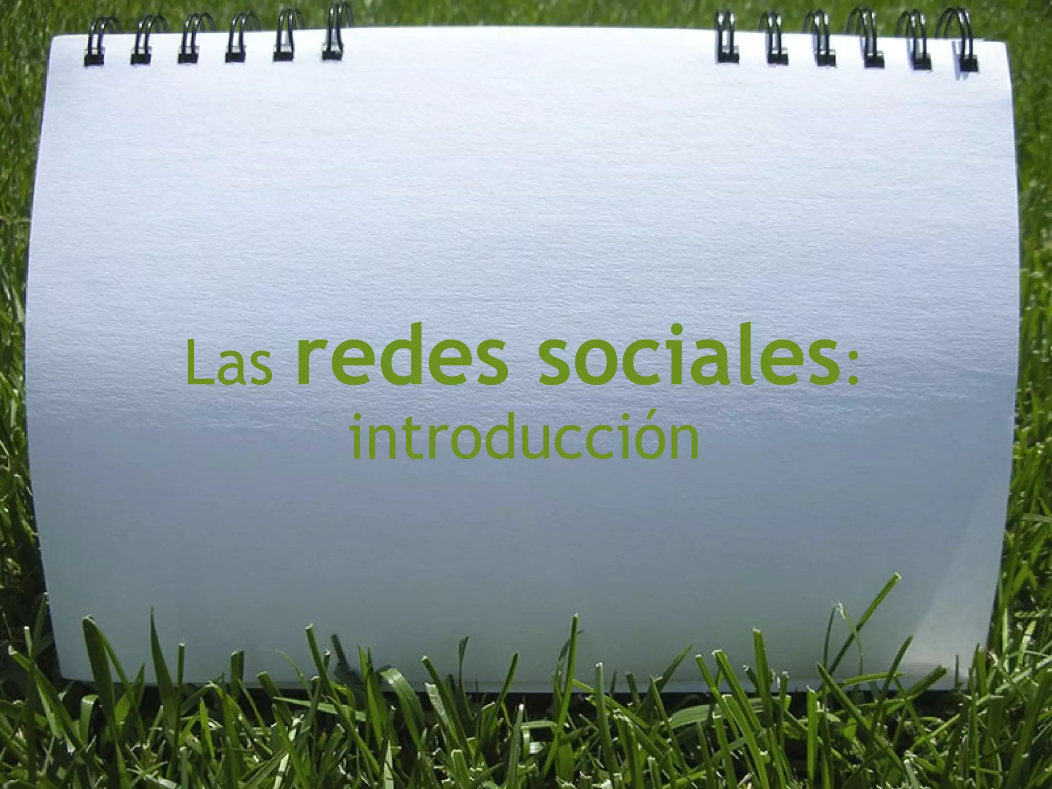 Las redes sociales : introducción