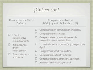 Aproximación a las Competencias Básicas