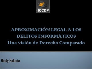 Heidy Balanta II CONGRESO INTERNACIONAL DE CRIMINOLOGÍA Y DERECHO PENAL 