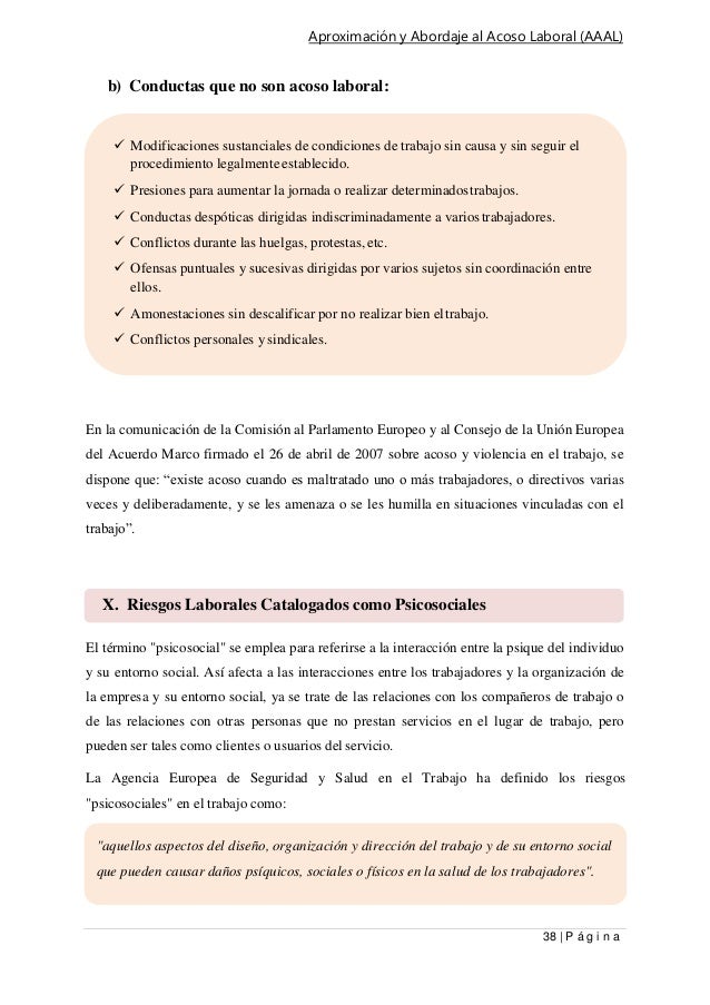 Aproximacion Y Abordaje Al Acoso Laboral