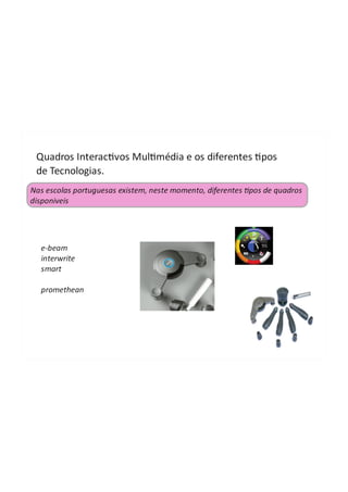 Quadros interativos em educação