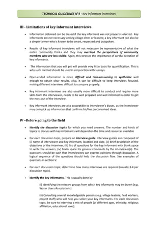APR Workshop 2010-M&E-TG4 key informant interviews | DOC