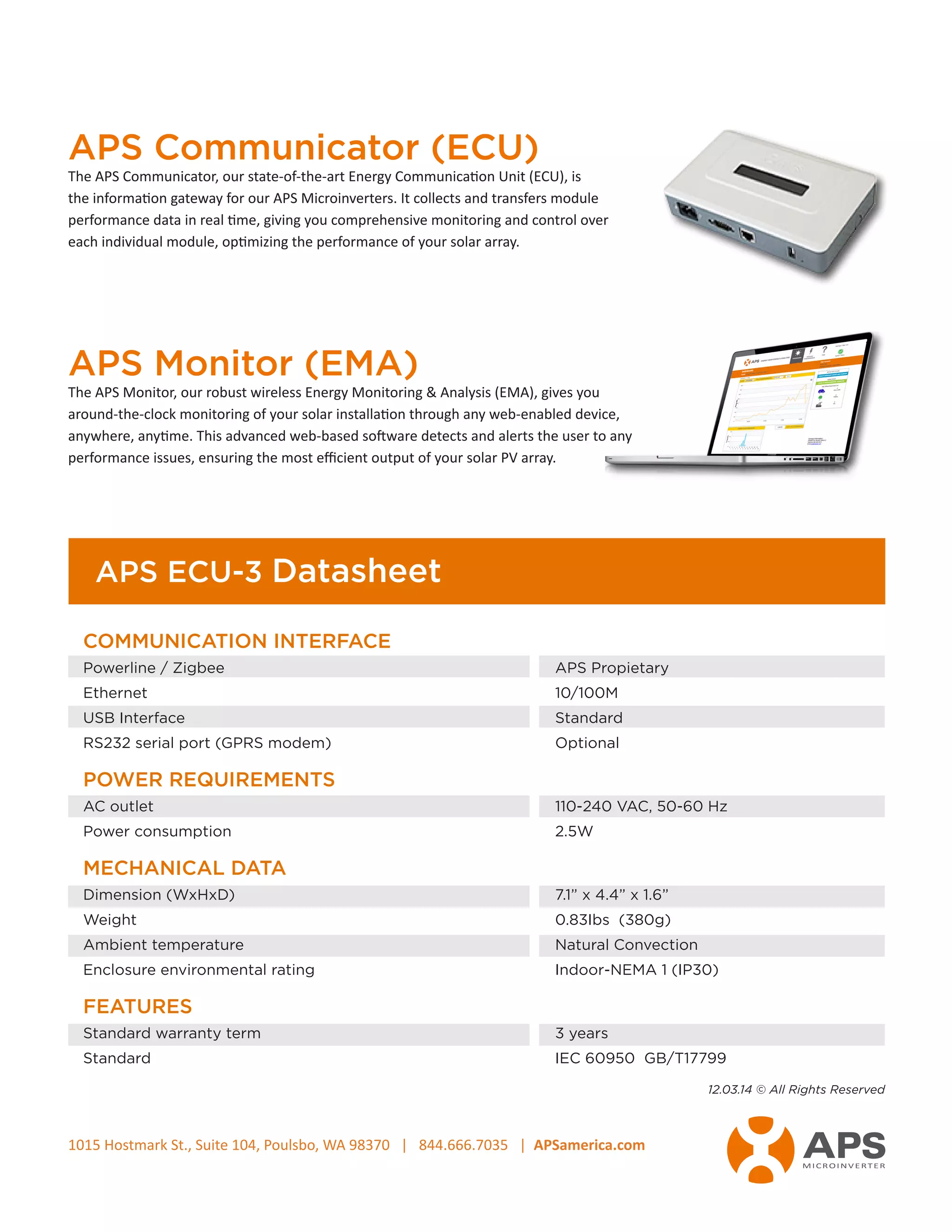 APS Solution Datasheet | PDF