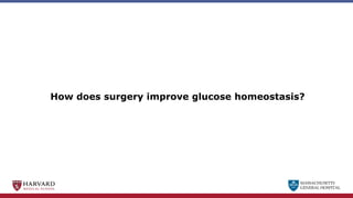 MASSACHUSETTS
GENERAL HOSPITAL
How does surgery improve glucose homeostasis?
 