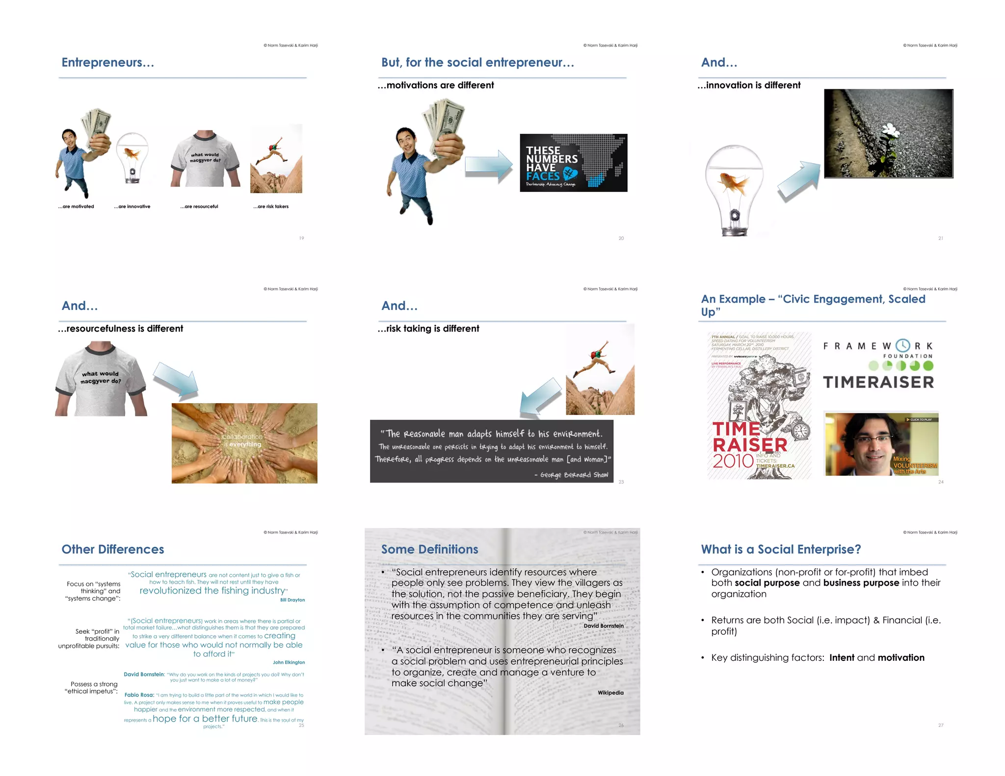 © Norm Tasevski & Karim Harji
Before we begin…
This course is designed for those that want to generate
social change
3
 