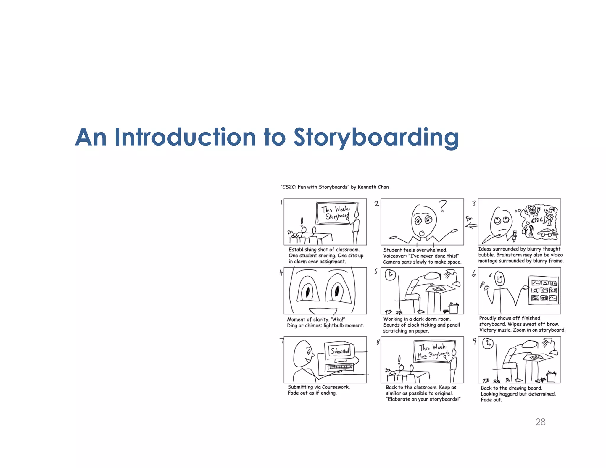 An Introduction to Storyboarding
28
 
