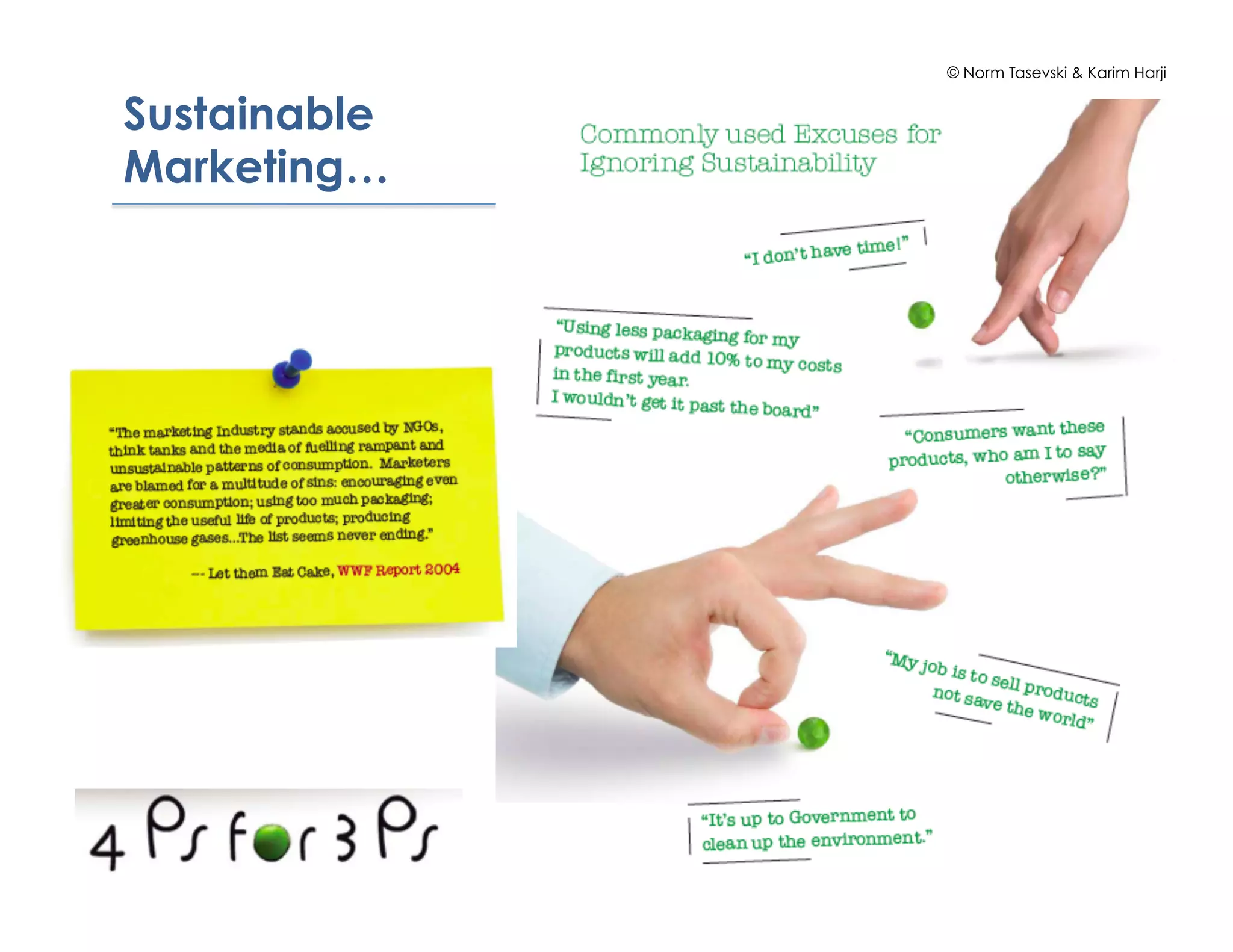 © Norm Tasevski & Karim Harji
Sustainable
Marketing…
 