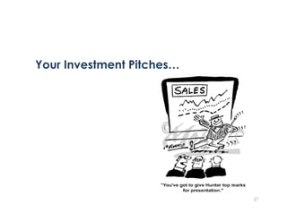 Your Investment Pitches…
27
 