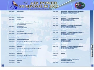 Air Power Symposium 2013 Programme