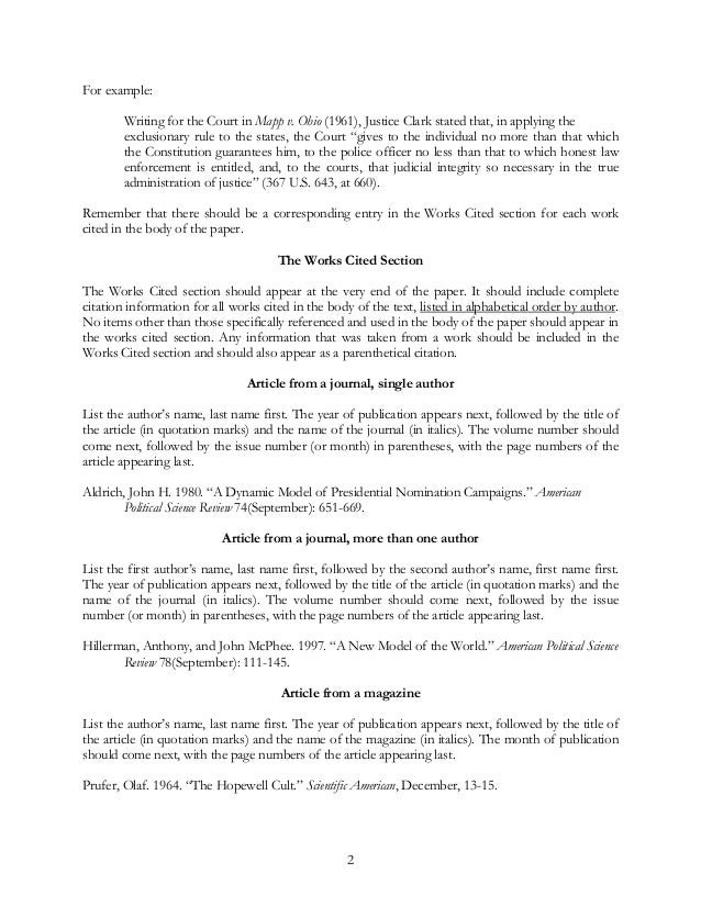 APSA Style Guide for Citations and References Source