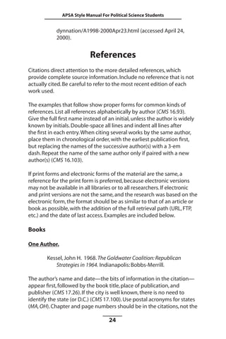 APSA Style Guide | PDF