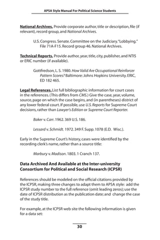 APSA Style Guide | PDF