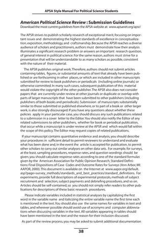 APSA Style Guide | PDF