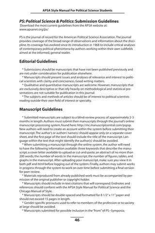 APSA Style Guide | PDF