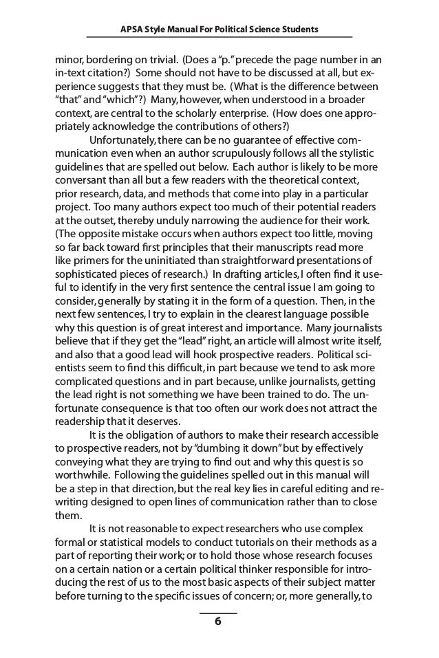 APSA Style Guide APSA Style Guide